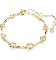Pulsera Tennis Swarovski Imber tallas redondas baño tono oro 5705465