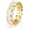 Anell Matrix Swarovski talla ovalada blanc bany to or