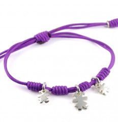 Braçalet Plata Nusos lila Insona nenes BR504INA04