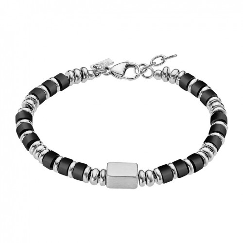 Pulsera Lotus Style Hombre LS2448-2/2 acero bicolor negro y plateado