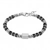 Pulsera Lotus Style Hombre LS2448-2/2 acero bicolor negro y plateado