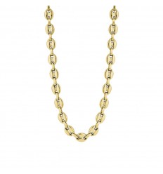 Lotus Style men's rope chain necklace in gold-plated stainless steel LS2140-1/2
