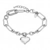 Lotus Style heart pendant women's bracelet stainless steel LS2334-2/1