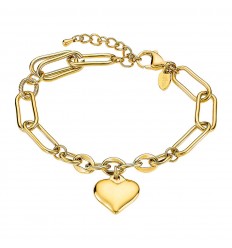 Pulsera Lotus Style corazón mujer acero LS2334-2/2 tono dorado