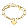 Pulsera Lotus Style corazón mujer acero LS2334-2/2 tono dorado