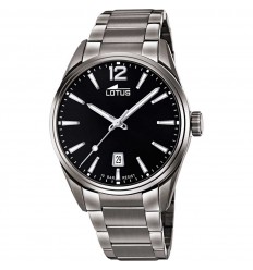 Rellotge Lotus Minimalist For Him home quars esfera negra corretja acer 18684/3