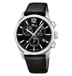 Rellotge Lotus Chrono home esfera negra corretja pell negra 18691/3