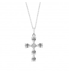 Collar cruz Lotus Silver Sinfos LP3556-1/1 plata de ley con circonitas