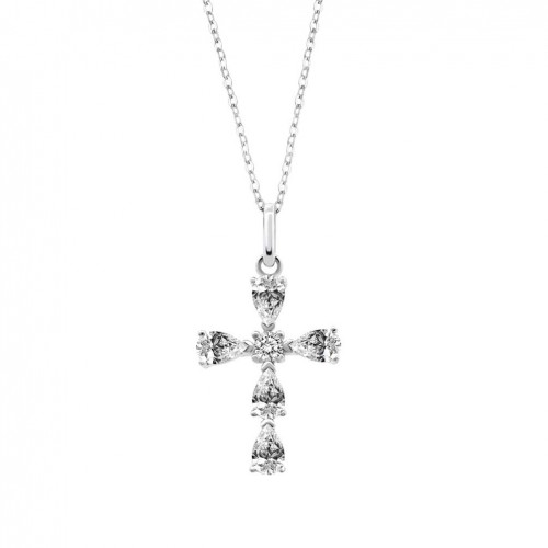 Collar cruz Lotus Silver Sinfos LP3556-1/1 plata de ley con circonitas