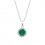 Collar Lotus Silver Colors colgante circular circonita verde LP3790-1/3