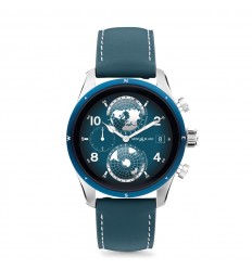 Reloj Montblanc Summit 3 Smartwatch titanio correa piel azul 131800