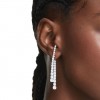 Swarovski Matrix long earrings round cuts white rhodium plated 5709257