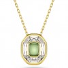 Colgante Chroma Swarovski cristal octogonal verde baño tono oro 5705580