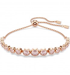 Swarovski Tennis Imber bracelet round cut pink rose gold plated 5718204