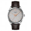 Tissot PR100 quartz watch silver dial leather bracelet T1504101603100