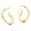 Pendientes aros Calvin Klein ovalados acero baño oro 35000688