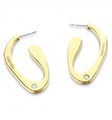 Arracades cércol Calvin Klein ovalades acer bany to or 35000688
