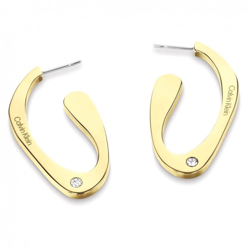 Arracades cércol Calvin Klein ovalades acer bany to or 35000688