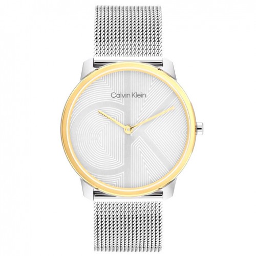 Calvin Klein Iconic women steel watch silver and gold color 25300014