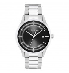 Reloj Calvin Klein Iconic plateado y negro automático 25300021 acero