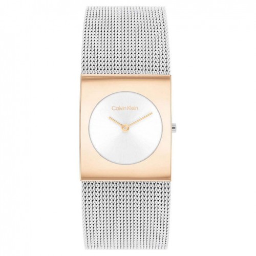 Rellotge Calvin Klein Pulse caixa quadrada acer plata i rosat 25100063