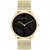 Calvin Klein Iconic women watch gold steel black dial 25300016