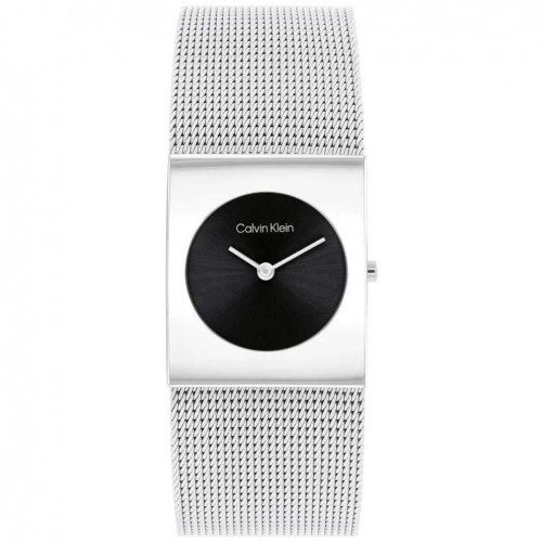 Reloj Calvin Klein Pulse caja cuadrada acero plata esfera negra 25100061