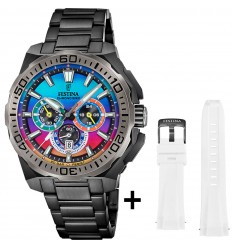 Reloj Festina Chrono Bike F20731/2 ed.limitada multicolor correa acero