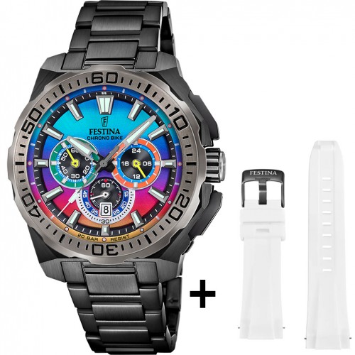 Reloj Festina Chrono Bike F20731/2 ed. limitada multicolor correa acero