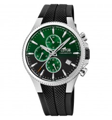 Reloj Lotus Chrono 18621/A Hombre esfera verde correa caucho