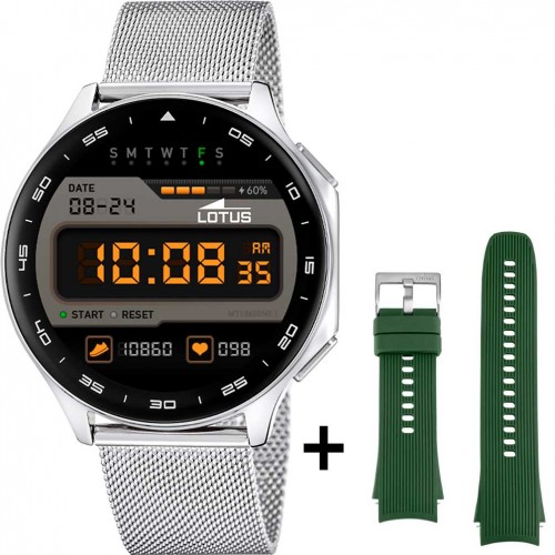 Lotus smartwatch outdoors sports mens watch steel mesh strap 50050/2