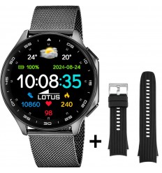 Lotus smartwatch outdoors sports watch black steel mesh strap 50050/4