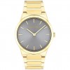 Reloj Calvin Klein 25100082 Linear Elegance tono dorado esfera gris