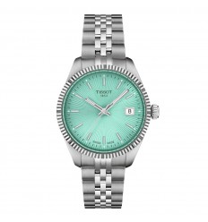 Reloj Tissot Ballade 34 mm esfera verde brazalete acero T1562101109100