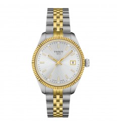 Reloj Tissot Ballade 34 mm esfera blanca brazalete acero T15621022043100