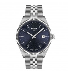 Tissot Ballade 40mm watch dark blue dial steel bracelet T1564101104100