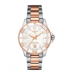 Reloj Tissot Seastar 1000 Quartz 36mm nacar pvd oro rosa T1202102211100