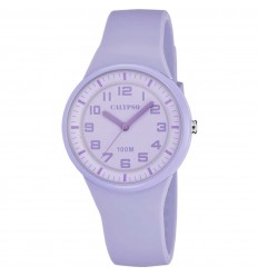 Reloj Calypso de mujer Trendy K5851/5 correa de caucho morada