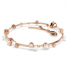 Pulsera Tennis Swarovski Constella Crystal Pearl blanca rodio 5729505