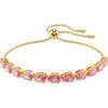 Pulsera Swarovski Matrix talla pera rosa baño tono oro 5707187