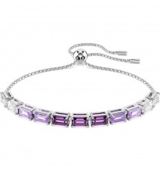 Pulsera Swarovski Matrix talla baguette morado baño rodio 5707199