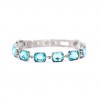 Pulsera Kidult en acero con cristales rectangulares azules 831001