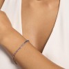 Pulsera dorada Kidult Style 11 con tenis de cristales multicolor 831015