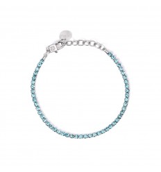 Pulsera Kidult Style 11 acero con tenis de cristales azules 831016