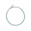 Pulsera Kidult Style 11 acero con tenis de cristales azules 831016