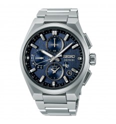 Reloj Seiko Astron GPS Solar titanio esfera azul 42mm SSH161J1
