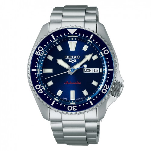 Seiko 5 Sports SKX series watch blue dial steel bracelet SRPL83K1