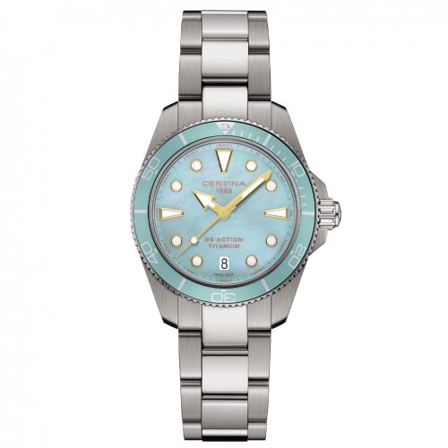 Reloj Certina DS Action 34.5mm titanio esfera azul claro C0482104413100