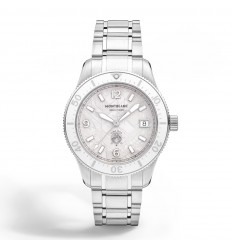 Montblanc Iced Sea Automatic Date 0 Oxygen watch 134024 white dial