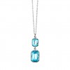Collar Kidult en acero inoxidable con cristales azules 851001